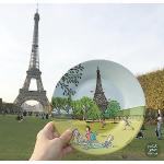 Coussins Petit Jour multicolores Tour Eiffel 