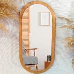 Miroirs muraux marron en bois avec cadre 