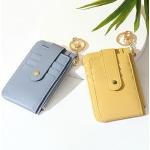 Porte-cartes bancaires jaunes en cuir synthétique look fashion pour homme 