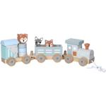 Trains miniatures en bois à motif animaux de zoo de 12 à 24 mois pour garçon 