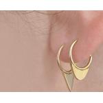 Boucles d'oreilles argentées en or en argent 14 carats 