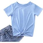 T-shirts à manches courtes bleues claires en fourrure look asiatique pour garçon de la boutique en ligne Amazon.fr 