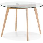 Tables de salle à manger design Alter Ego en verre 4 places diamètre 100 cm 