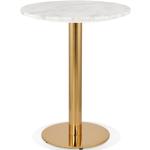 Tables de salle à manger design Alter Ego blanches en marbre 2 places diamètre 60 cm en promo 