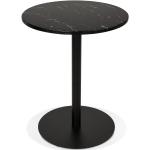Tables de salle à manger design Alter Ego noires en marbre 4 places diamètre 60 cm en promo 