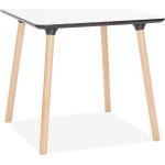 Tables carrées design Alter Ego blanches en bois en promo 
