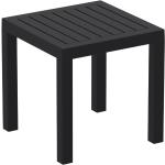 Petite table de jardin en plastique noir résistante aux intempéries 45x45x45 cm MDJ10203