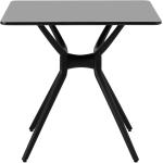 Tables carrées design Helloshop26 noires en plastique modernes 