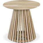 Petite table design ronde 'KWAPA' en bois Teck naturel intérieur - Ø 50 cm