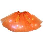 Petitebelle Tutu en tulle avec lumières LED pour femme, Orange, taille unique