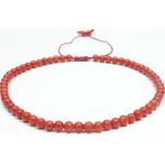 Bracelets de perles orange corail à perles fait main pour femme 