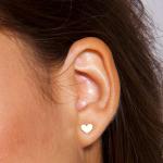 Boucles d'oreilles en or à clous en argent 14 carats pour femme 