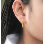 Boucles d'oreilles de fête d'anniversaire dorées en fer créoles personnalisés pour fille 