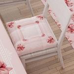 Galettes de chaise roses lavable en machine en lot de 6 40x40 cm 