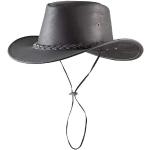 Chapeaux de cowboy Pfiff noirs tressés à motif vaches Taille XL look sportif pour homme 