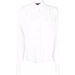 Chemises Philipp Plein blanches à pompons en soie à manches longues pour femme 