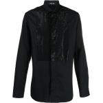 Chemises Philipp Plein noires à clous à manches longues à manches longues classiques pour homme en promo 