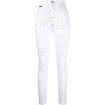 Jeans skinny Philipp Plein blancs en coton mélangé à strass W25 L28 pour femme 