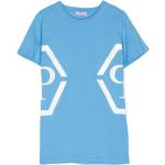 T-shirts à imprimés Philipp Plein bleues claires en jersey enfant en promo 