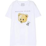 T-shirts à col rond Philipp Plein blancs à motif ours Taille 10 ans pour fille de la boutique en ligne Miinto.fr avec livraison gratuite 