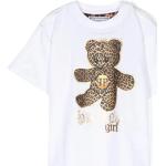 T-shirts à col rond Philipp Plein blancs en coton à motif ours Taille 10 ans pour fille de la boutique en ligne Miinto.fr avec livraison gratuite 