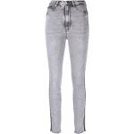 Jeans taille haute Philipp Plein gris en coton mélangé délavés W25 L28 pour femme en promo 