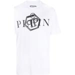T-shirts à imprimés Philipp Plein blancs en jersey à manches courtes à col rond pour homme en promo 