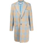 Manteaux en laine Philipp Plein bleues claires à carreaux à manches longues Taille XXL pour homme en promo 