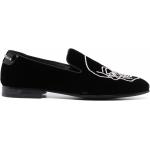 Chaussures casual Philipp Plein noires en velours à bouts en amande Pointure 41 look casual pour homme en promo 