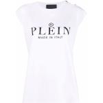 T-shirts à imprimés Philipp Plein blancs en jersey sans manches à col rond pour femme en promo 