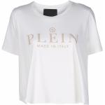 T-shirts à imprimés Philipp Plein blancs en jersey à manches courtes à col rond pour femme en promo 