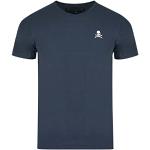 T-shirts Philipp Plein bleu marine en coton à manches courtes à manches courtes Taille M look fashion pour homme 