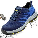 Chaussures de randonnée bleues avec embout acier Pointure 38 look fashion pour homme 