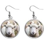 Boucles d'oreilles argentées en argent à motif moutons en argent look fashion 