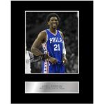 Photo dédicacée encadrée de Joel Embiid Philadelphia 76ers #01 NBA