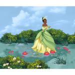 Papiers peints photo multicolores enduits à motif fleurs La Princesse et la Grenouille contemporains 