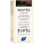Colorations Phyto marron pour cheveux à l'huile de jojoba sans ammoniaque texture crème 
