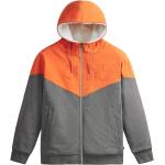 Sweats zippés Picture orange en peluche bio à capuche Taille S look sportif pour homme en promo 