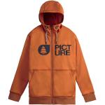 Sweats zippés Picture orange à motif ville à capuche Taille S look fashion pour homme en promo 