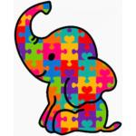 Puzzles en plastique à motif éléphants 