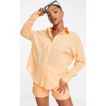 Chemises Pieces orange col italien Taille S pour femme en promo 