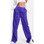 Pantalons large Pieces violets à carreaux en viscose Taille M pour femme en promo 