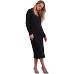 Robes Pieces noires à manches longues midi à manches longues Taille M look casual pour femme en promo 