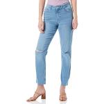 PIECES PCLUNA Straight MW ANK DST MB391 Noos BC Jeans, Bleu Denim Moyen, 26 W/30 L Femme