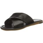 Sandales plates Pieces noires à bouts ouverts Pointure 37 look fashion pour femme 