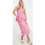 Robes d'été Pieces roses à motif cerise mi-longues Taille XS classiques pour femme en promo 