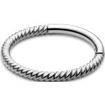 Piercings anneau argentés en acier chirurgical finition polie pour homme 