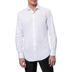 Chemises unies Pierre Cardin blanches à motif ville à manches longues classiques pour homme en promo 