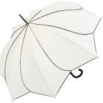 Parapluies automatiques Pierre Cardin blancs laqués en toile à motif tournesols look fashion pour femme 