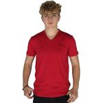 T-shirts col V Pierre Cardin rouges à manches courtes à col en V Taille 4 XL classiques pour homme 